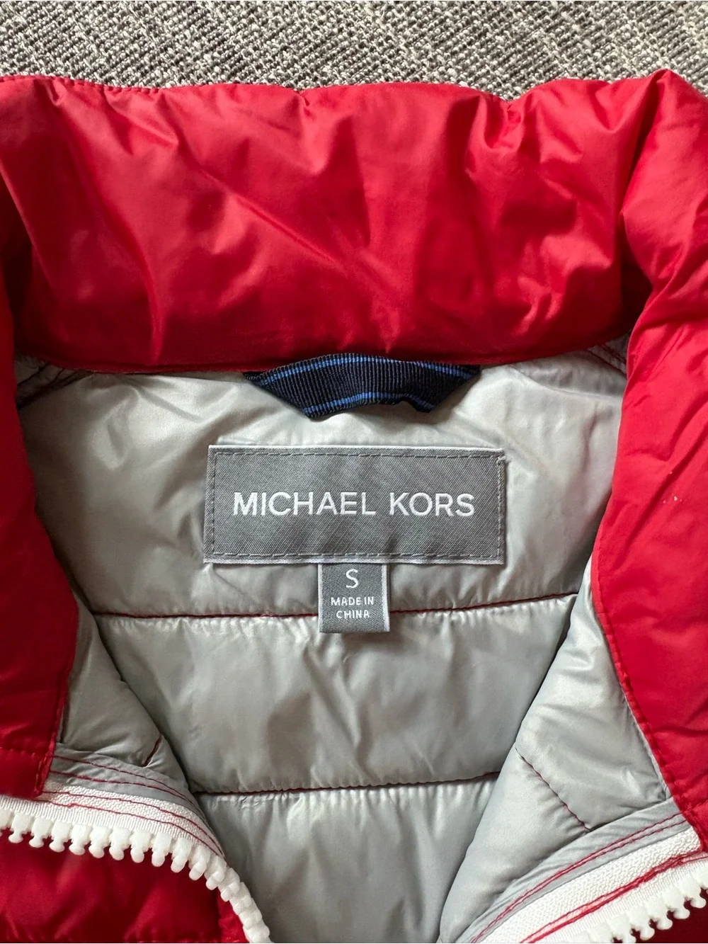 Michael Kors Kids Bright Red Quilted Puffer Vest